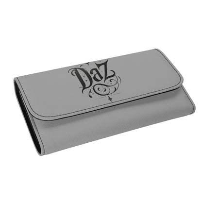 Cartera de mano larga de cuero triple DAZ Luxury