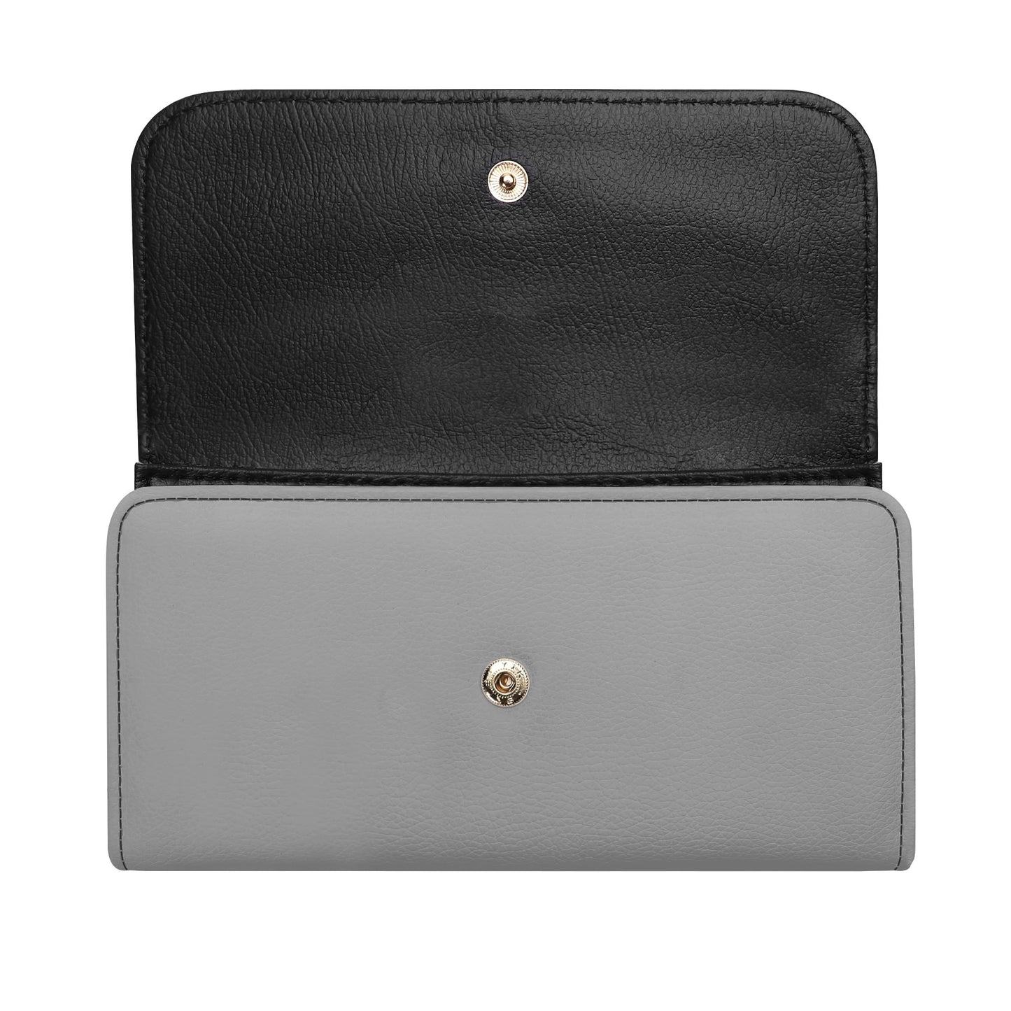Cartera de mano larga de cuero triple DAZ Luxury