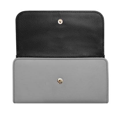 Cartera de mano larga de cuero triple DAZ Luxury