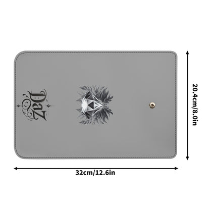 Cartera de mano larga de cuero triple DAZ Luxury