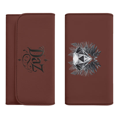 Cartera de mano larga de cuero triple DAZ Luxury