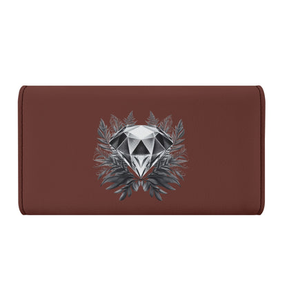 Cartera de mano larga de cuero triple DAZ Luxury