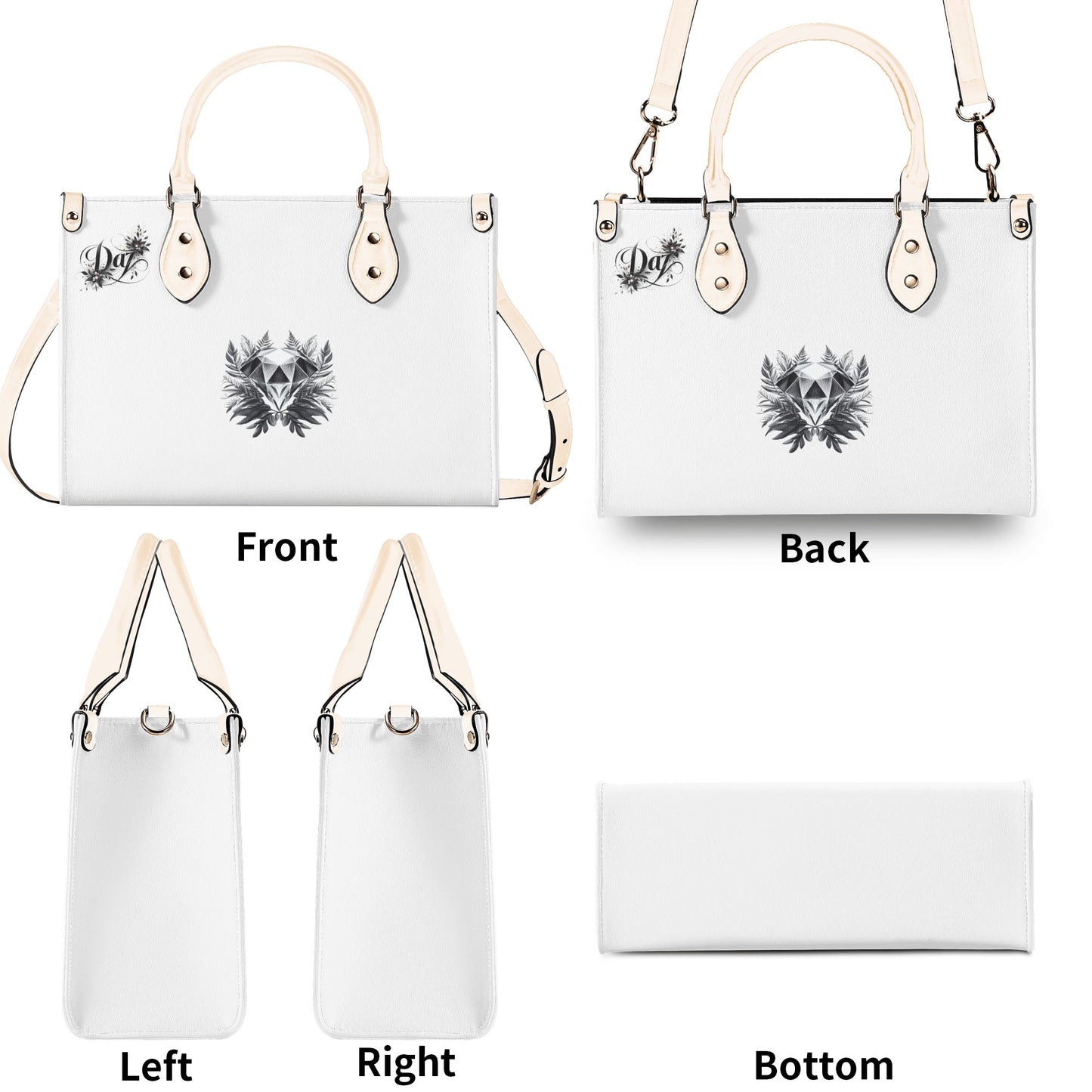 Bolso de mano de cuero sintético DAZ Luxury