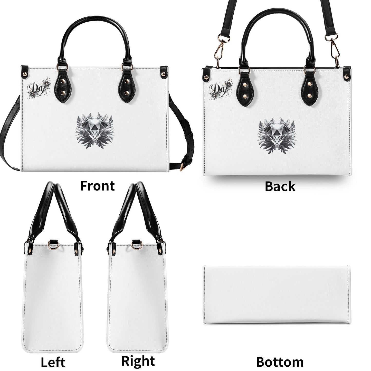 Bolso de mano de cuero sintético DAZ Luxury