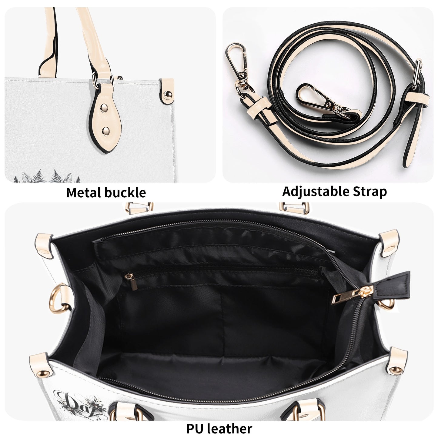 Bolso de mano de cuero sintético DAZ Luxury
