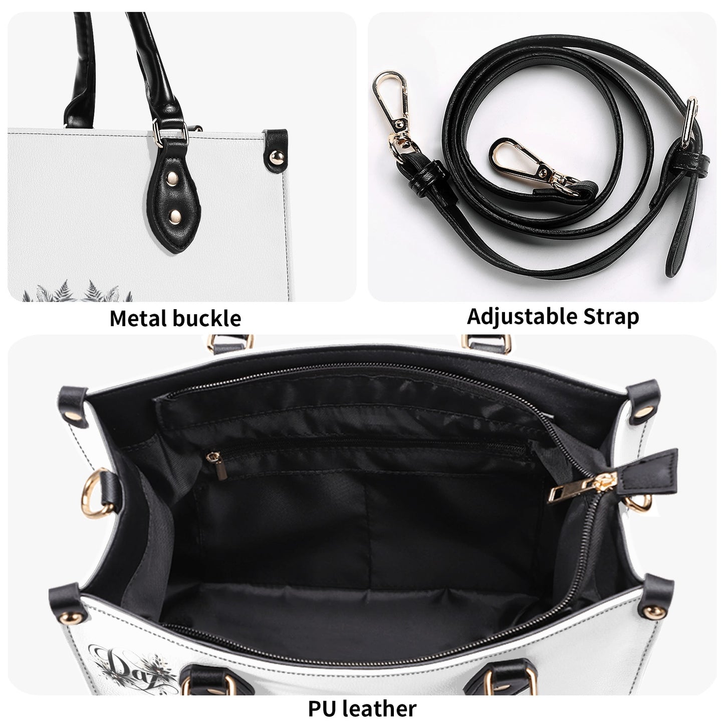 Bolso de mano de cuero sintético DAZ Luxury