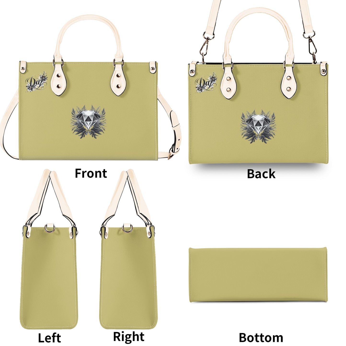 Bolso de mano de cuero sintético DAZ Luxury