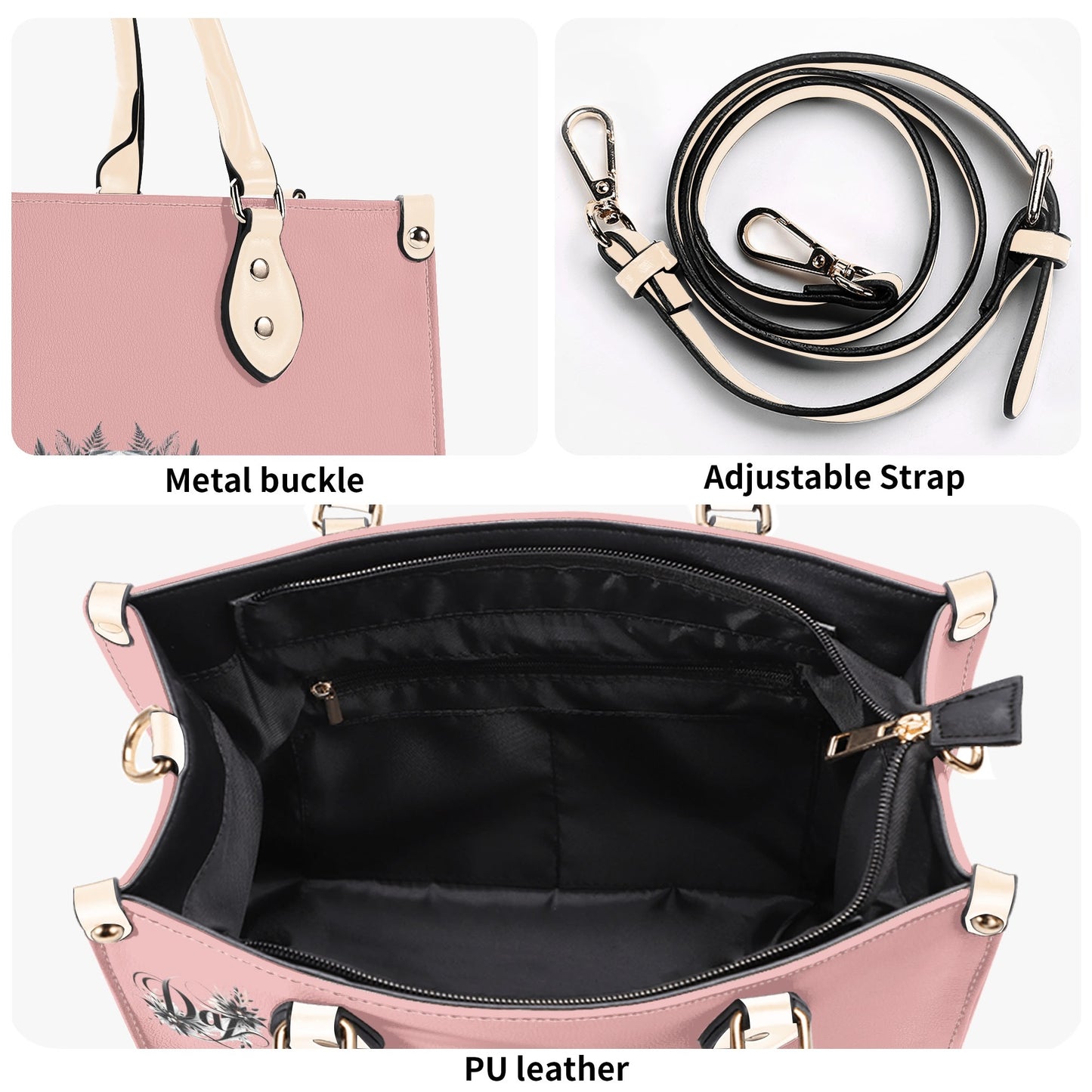Bolso de mano de cuero sintético DAZ Luxury