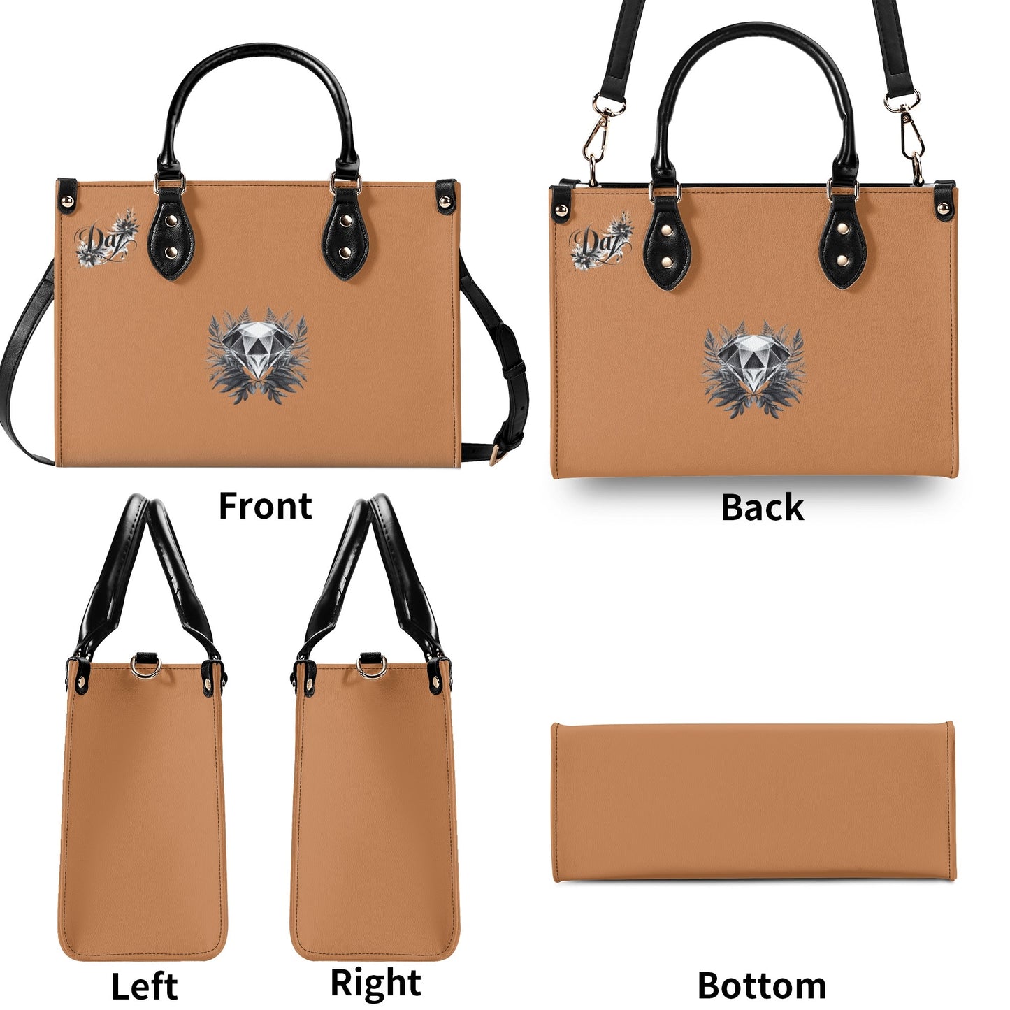Bolso de mano de cuero sintético DAZ Luxury