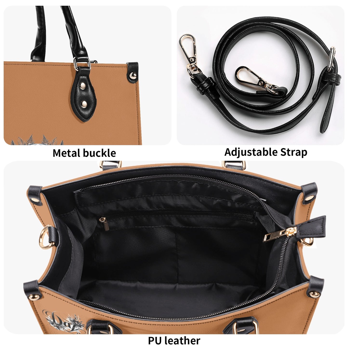 Bolso de mano de cuero sintético DAZ Luxury