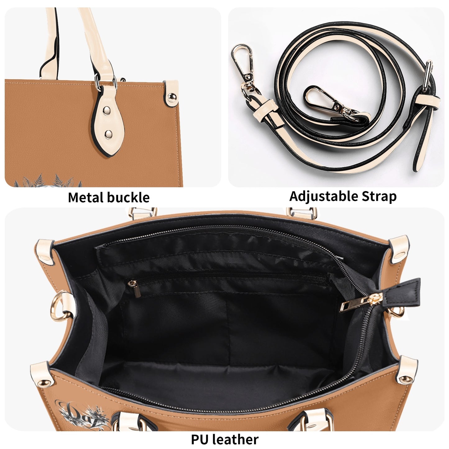 Bolso de mano de cuero sintético DAZ Luxury