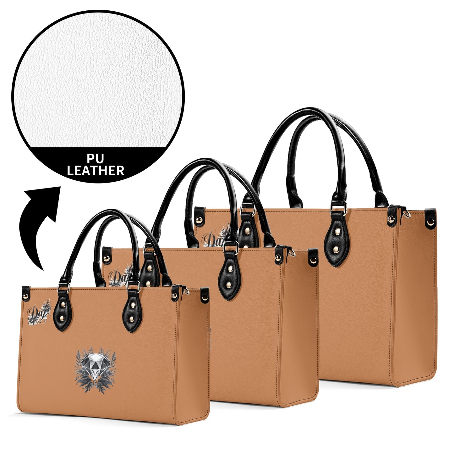 Bolso de mano de cuero sintético DAZ Luxury