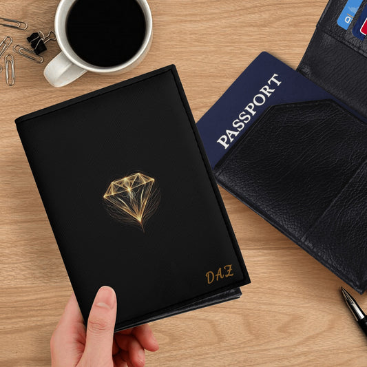 Estuche para pasaporte de cuero sintético con tarjetero DAZ Luxury