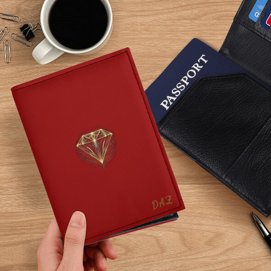 Estuche para pasaporte de cuero sintético con tarjetero DAZ Luxury