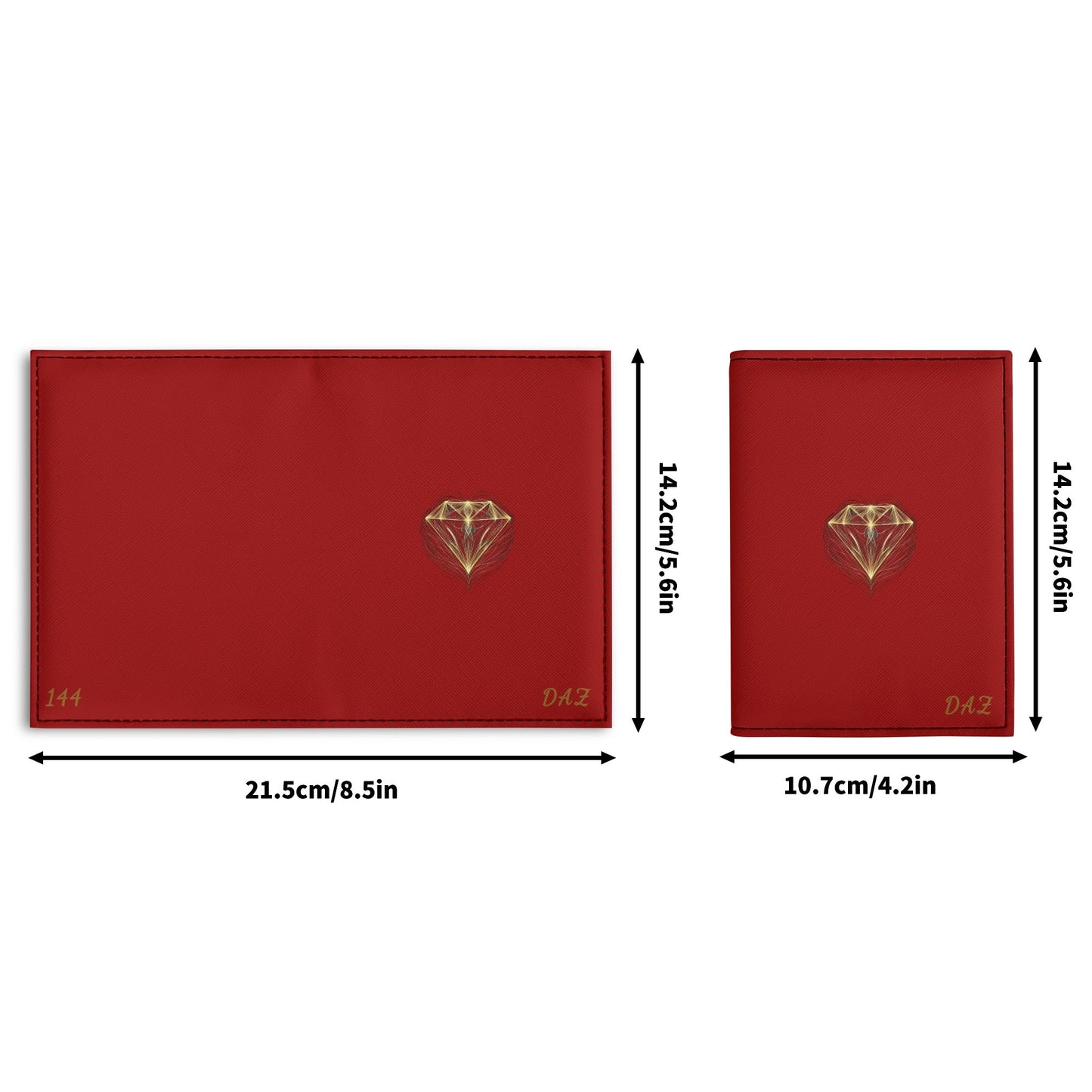 Estuche para pasaporte de cuero sintético con tarjetero DAZ Luxury