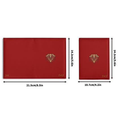 Estuche para pasaporte de cuero sintético con tarjetero DAZ Luxury