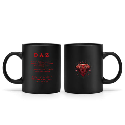 Taza de café negra DAZ Luxury (11 oz)