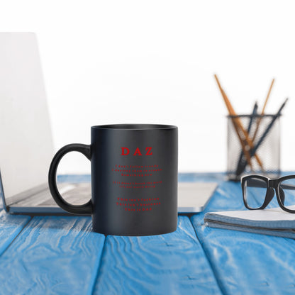 Taza de café negra DAZ Luxury (11 oz)