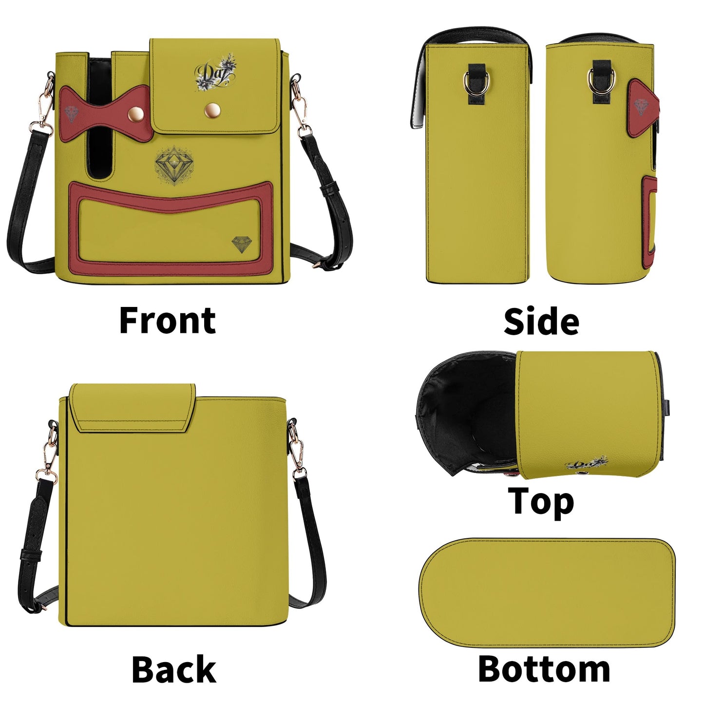 Bolso bandolera DAZ de lujo de cuero sintético