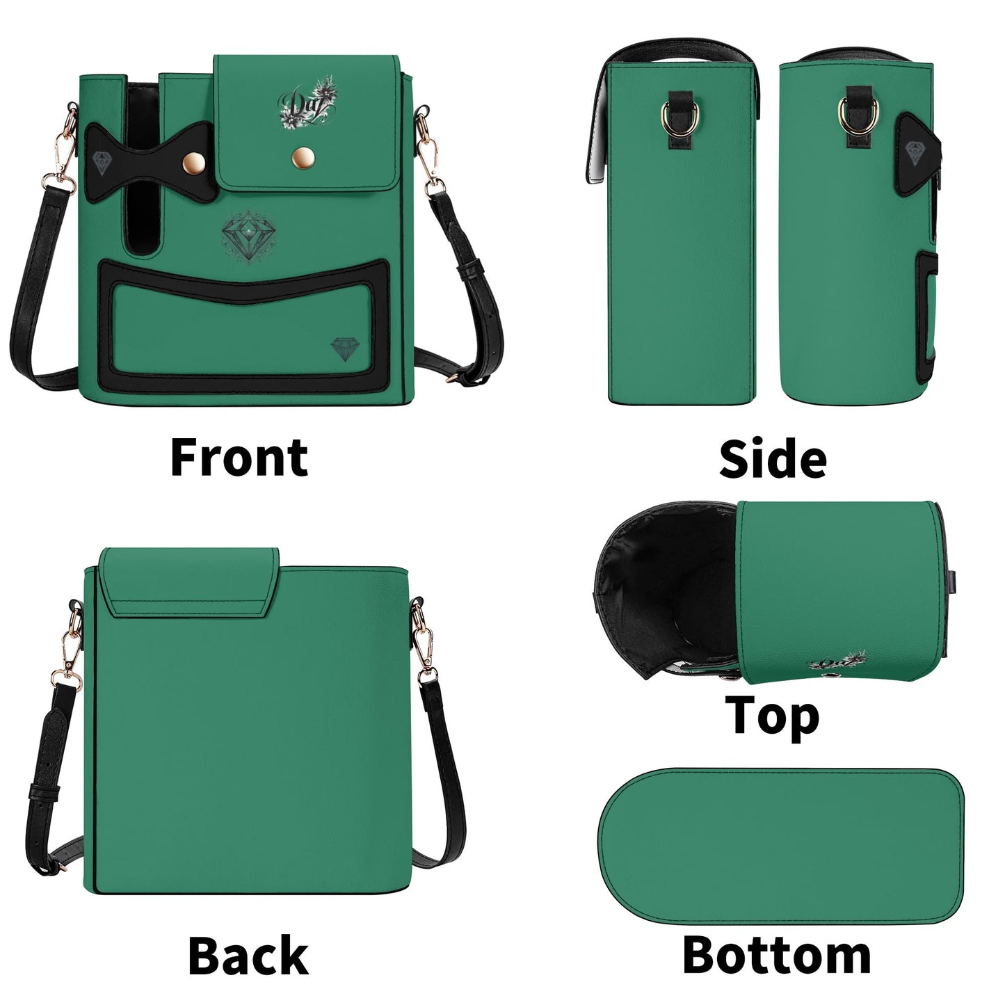 Bolso bandolera DAZ de lujo de cuero sintético