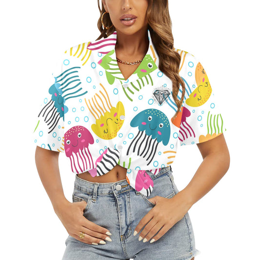 Camisa Hawaiana DAZ Luxury para Mujer (Hecha en Queens)