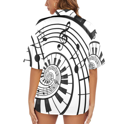 Camisa Hawaiana DAZ Luxury para Mujer (Hecha en Queens)