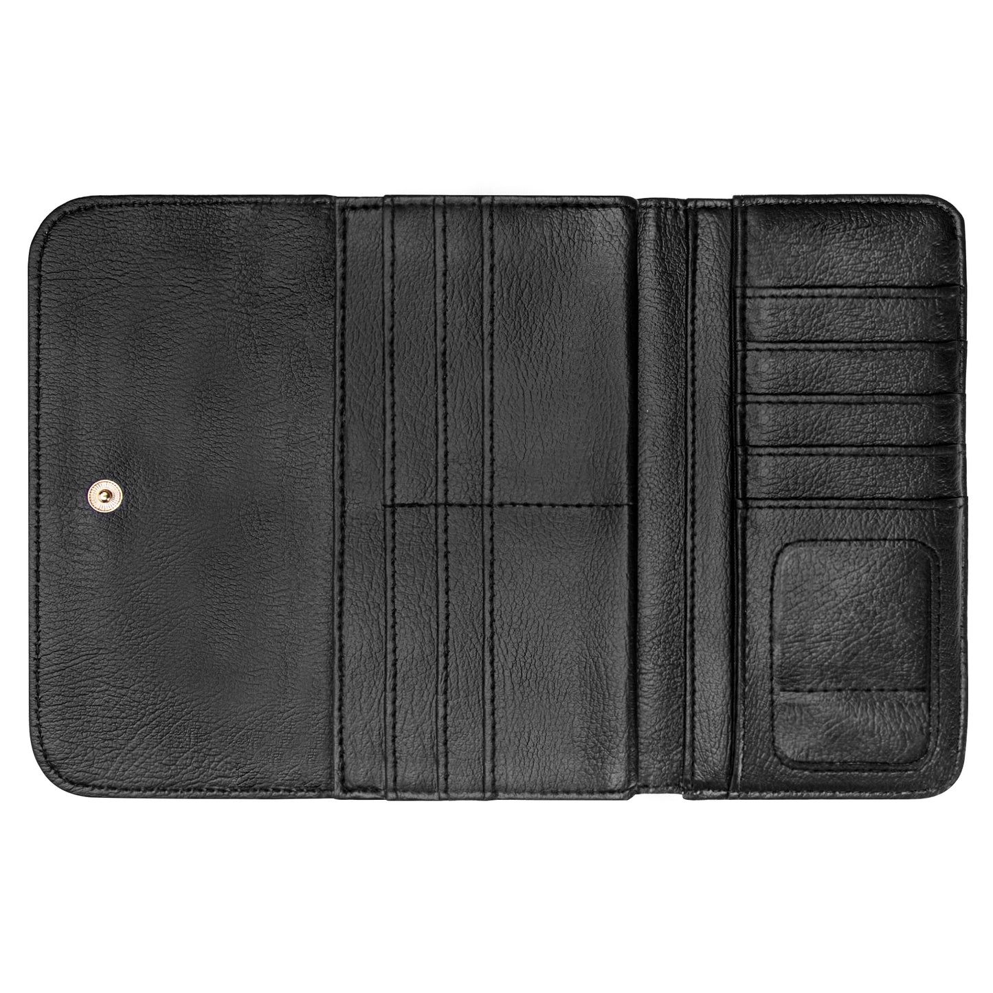 Cartera de mano larga de cuero triple DAZ Luxury