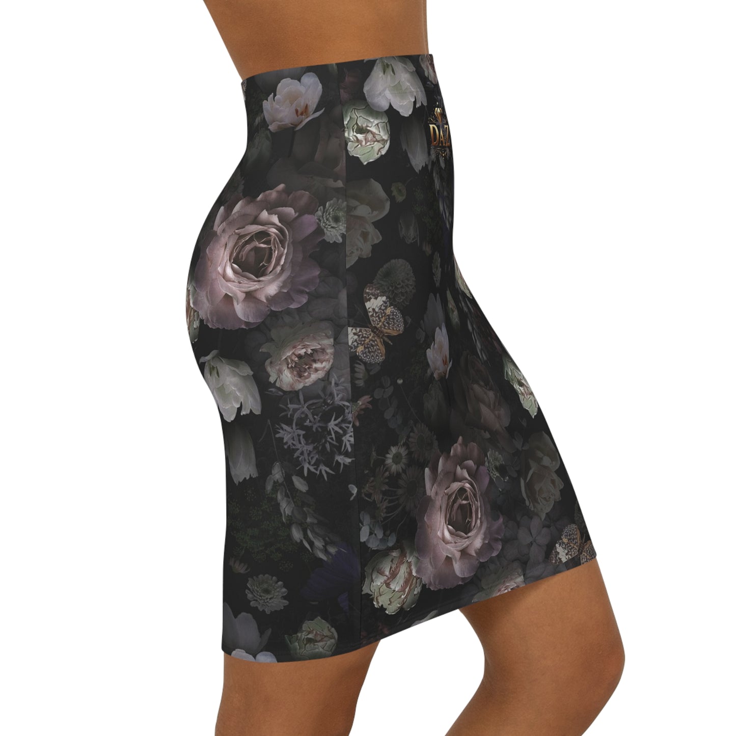 Falda lápiz DAZ Luxury Art Dark de cintura media para mujer