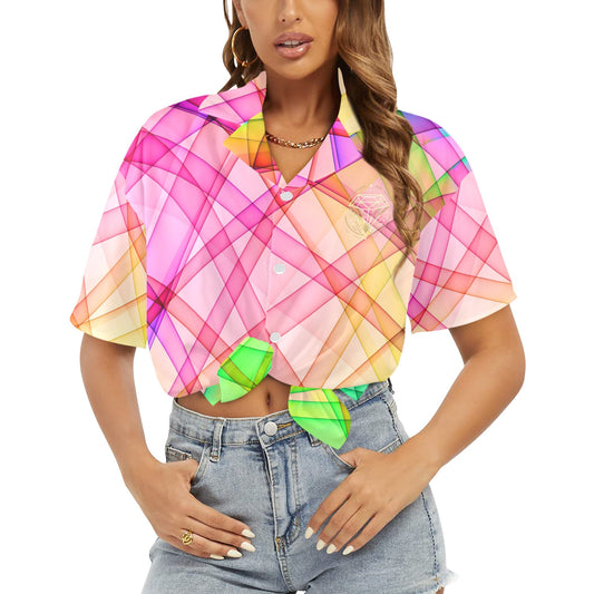 Camisa Hawaiana DAZ Luxury para Mujer (Hecha en Queens)