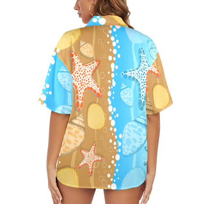 Camisa Hawaiana DAZ Luxury para Mujer (Hecha en Queens)