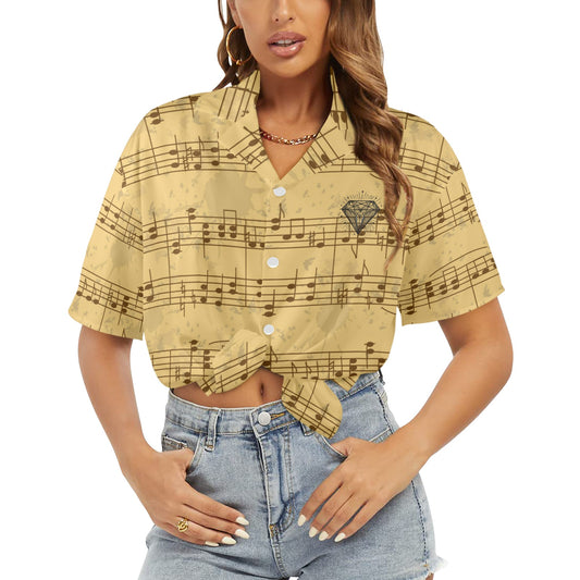 Camisa Hawaiana DAZ Luxury para Mujer (Hecha en Queens)