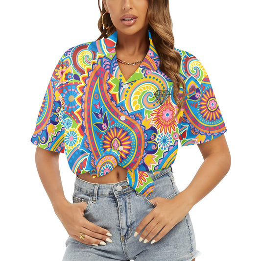 Camisa Hawaiana DAZ Luxury para Mujer (Hecha en Queens)