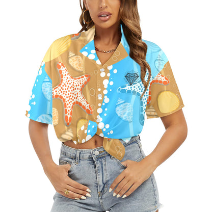 Camisa Hawaiana DAZ Luxury para Mujer (Hecha en Queens)