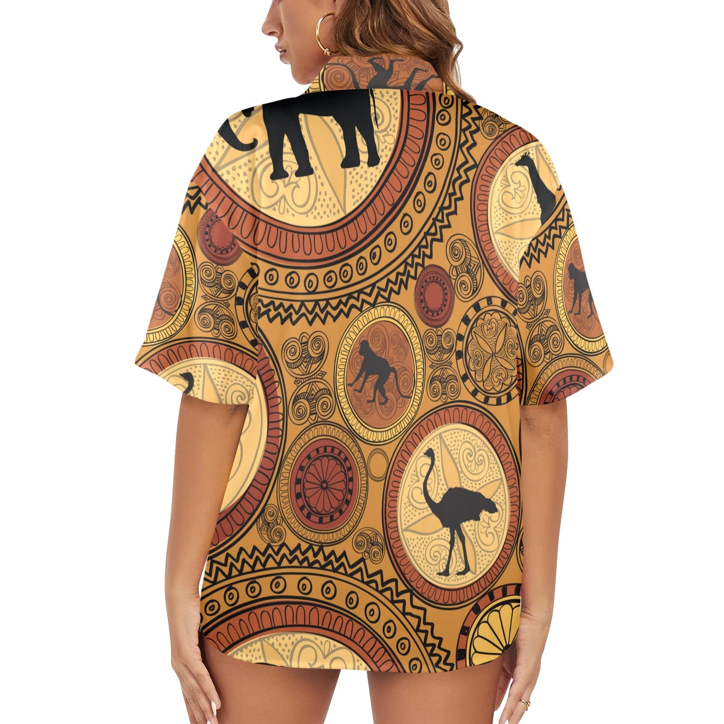 Camisa Hawaiana DAZ Luxury para Mujer (Hecha en Queens)