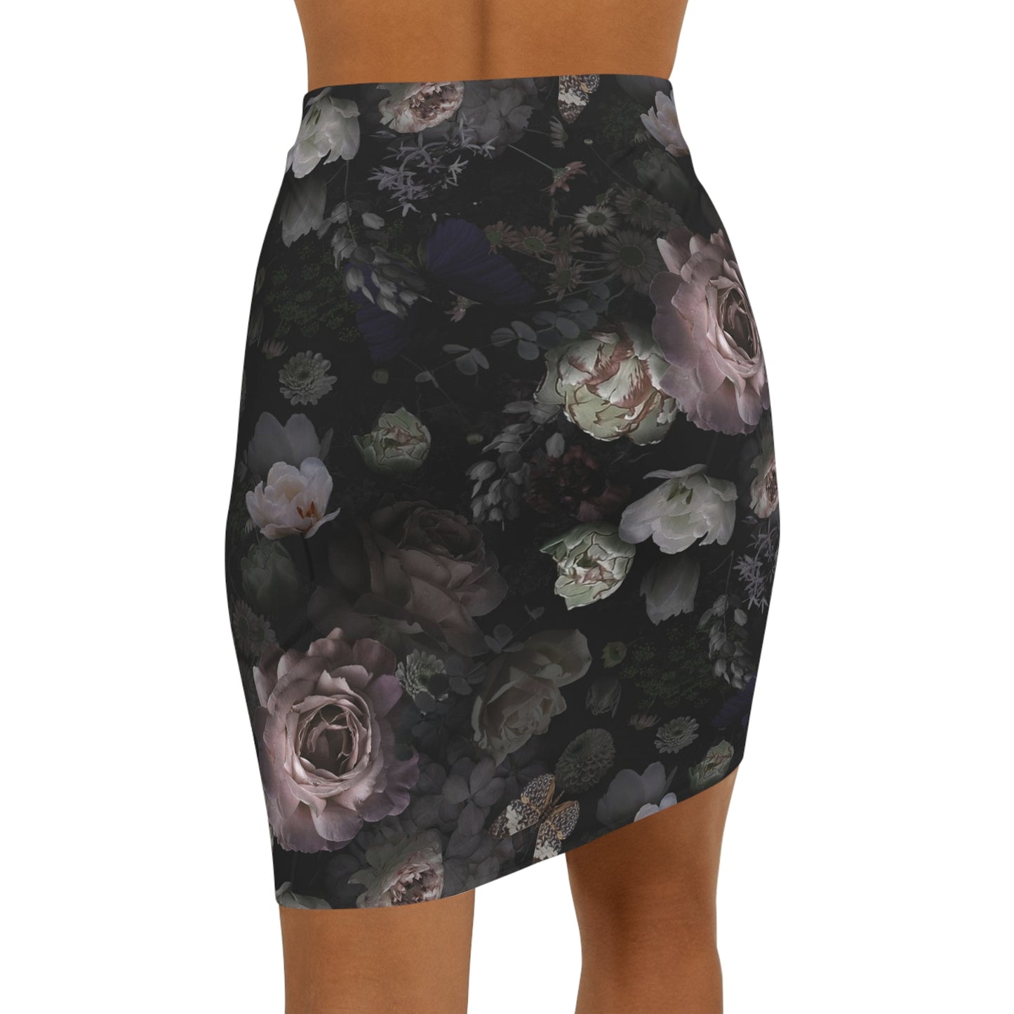 Falda lápiz DAZ Luxury Art Dark de cintura media para mujer