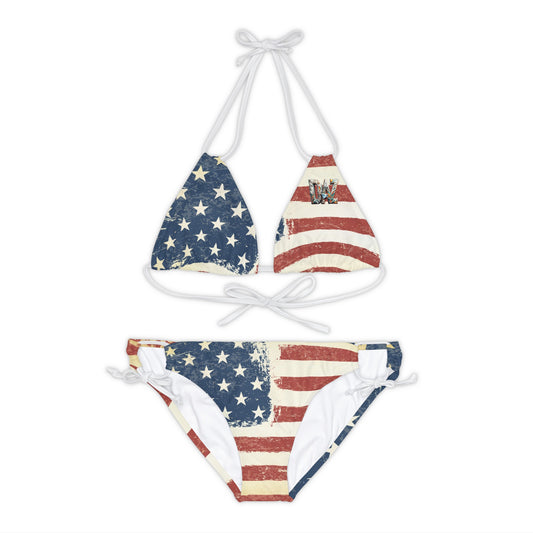 Conjunto de bikini DAZ America con tiras