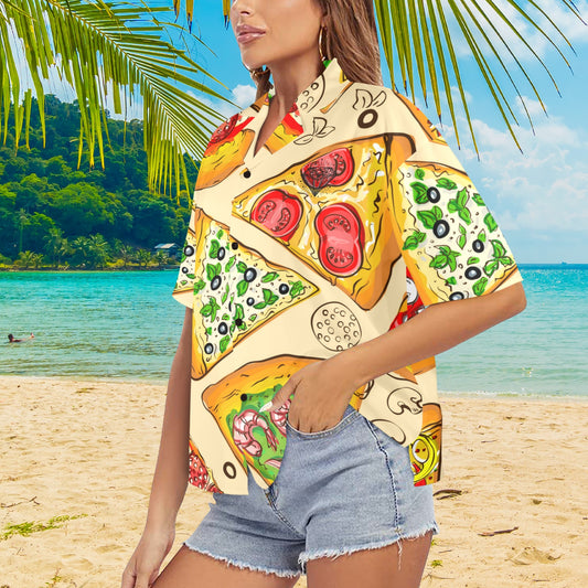 Camisa Hawaiana DAZ Luxury para Mujer (Hecha en Queens)