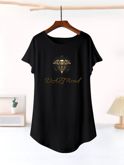 Vestido de manga corta DAZMond Luxury para mujer (fabricado en EE. UU.)