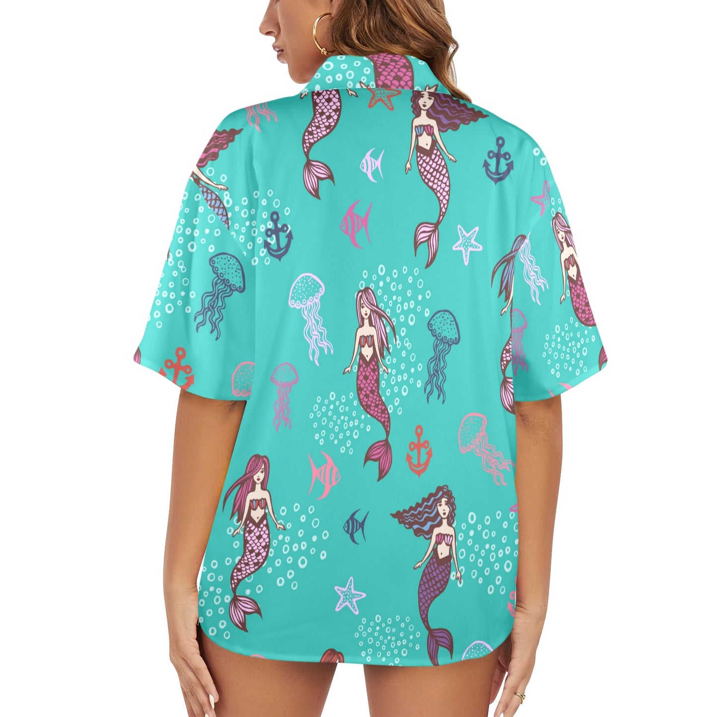 Camisa Hawaiana DAZ Luxury para Mujer (Hecha en Queens)