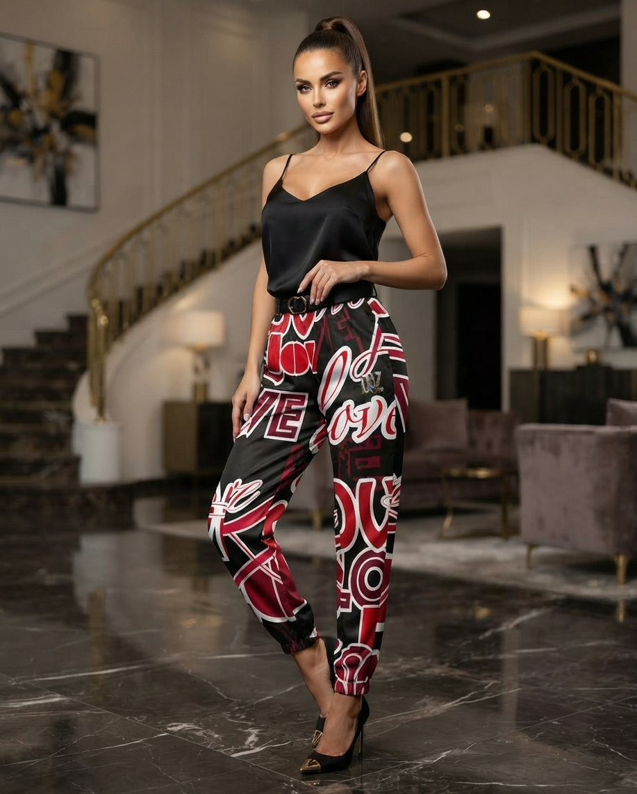 DAZMOND® "Urban Love Typography" Track Pants