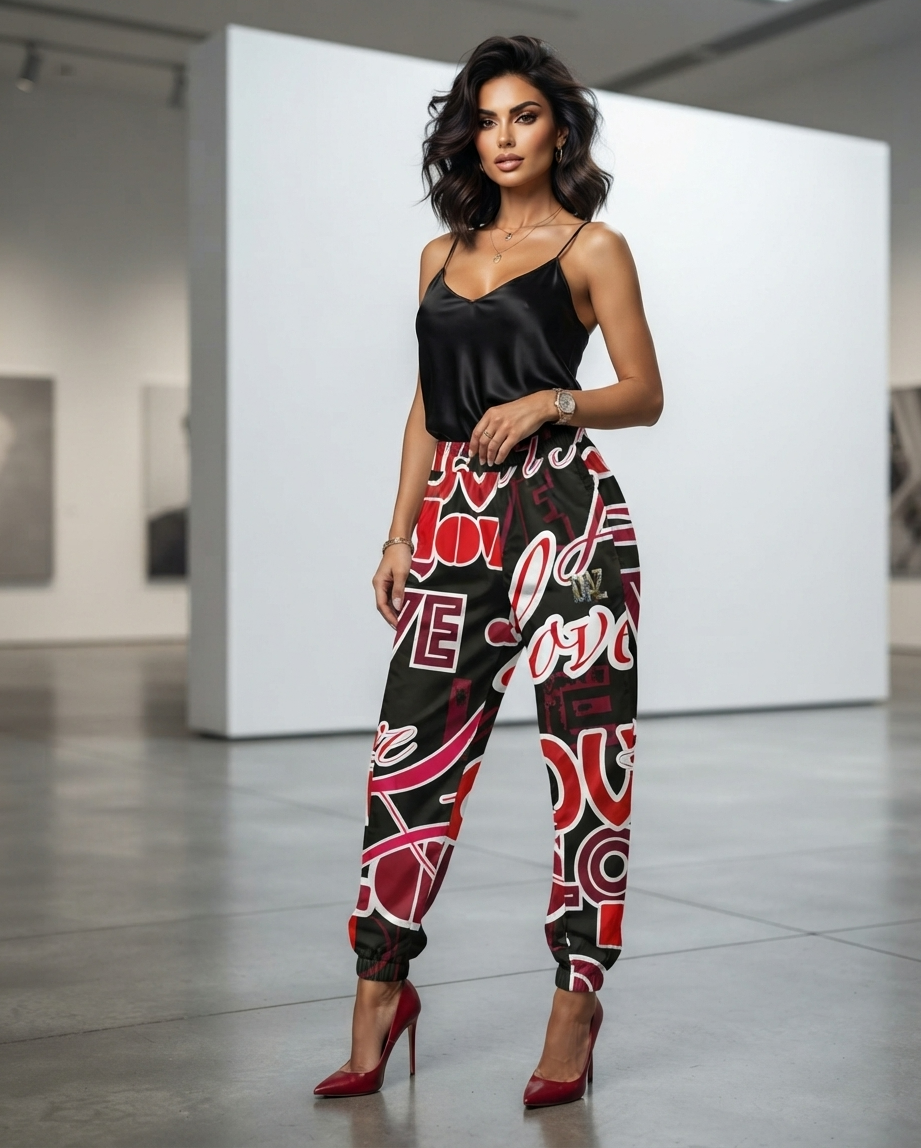 DAZMOND® "Urban Love Typography" Track Pants