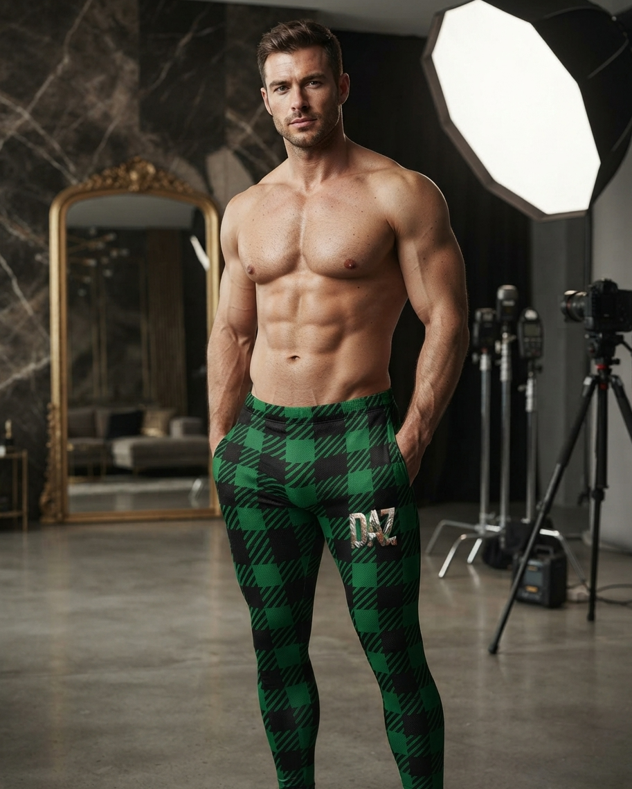 DAZMOND® "Emerald Tartan" Men's Leggings