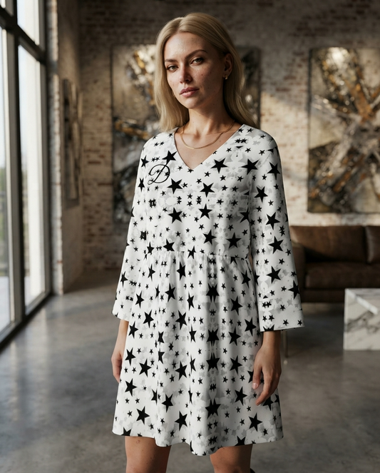 Vestido DAZMOND® V-Neck "Starlight Reverie"