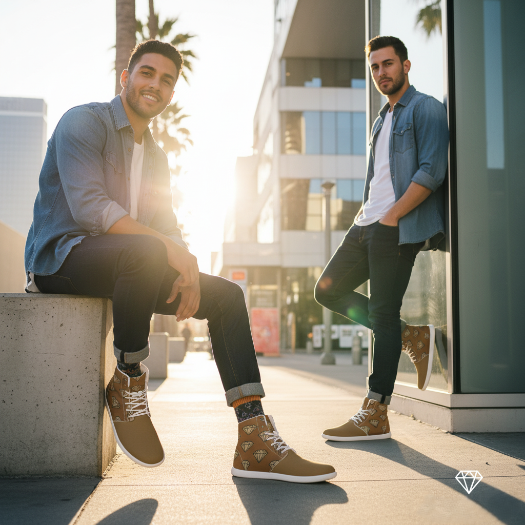 DAZMond Luxury Art High-Top Sneakers