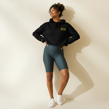 DAZMOND® "Blessed Edge" Cropped Hoodie