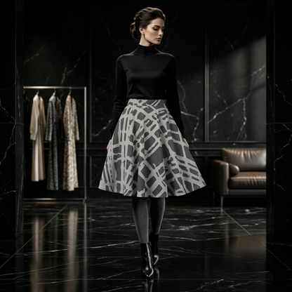 DAZMOND® "Geometric Harmony" Skater Skirt