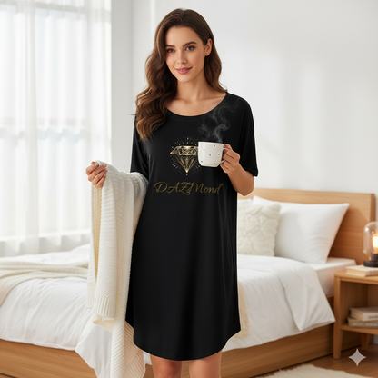 Vestido de manga corta DAZMond Luxury para mujer (fabricado en EE. UU.)