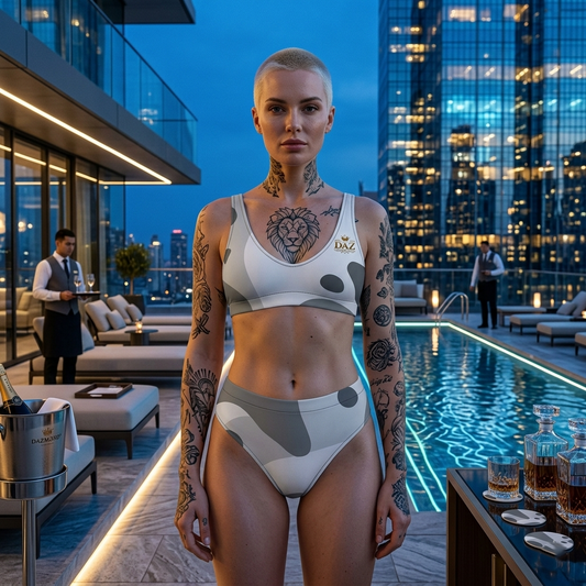 DAZMOND® "Organic Shapes" High-Waisted Bikini