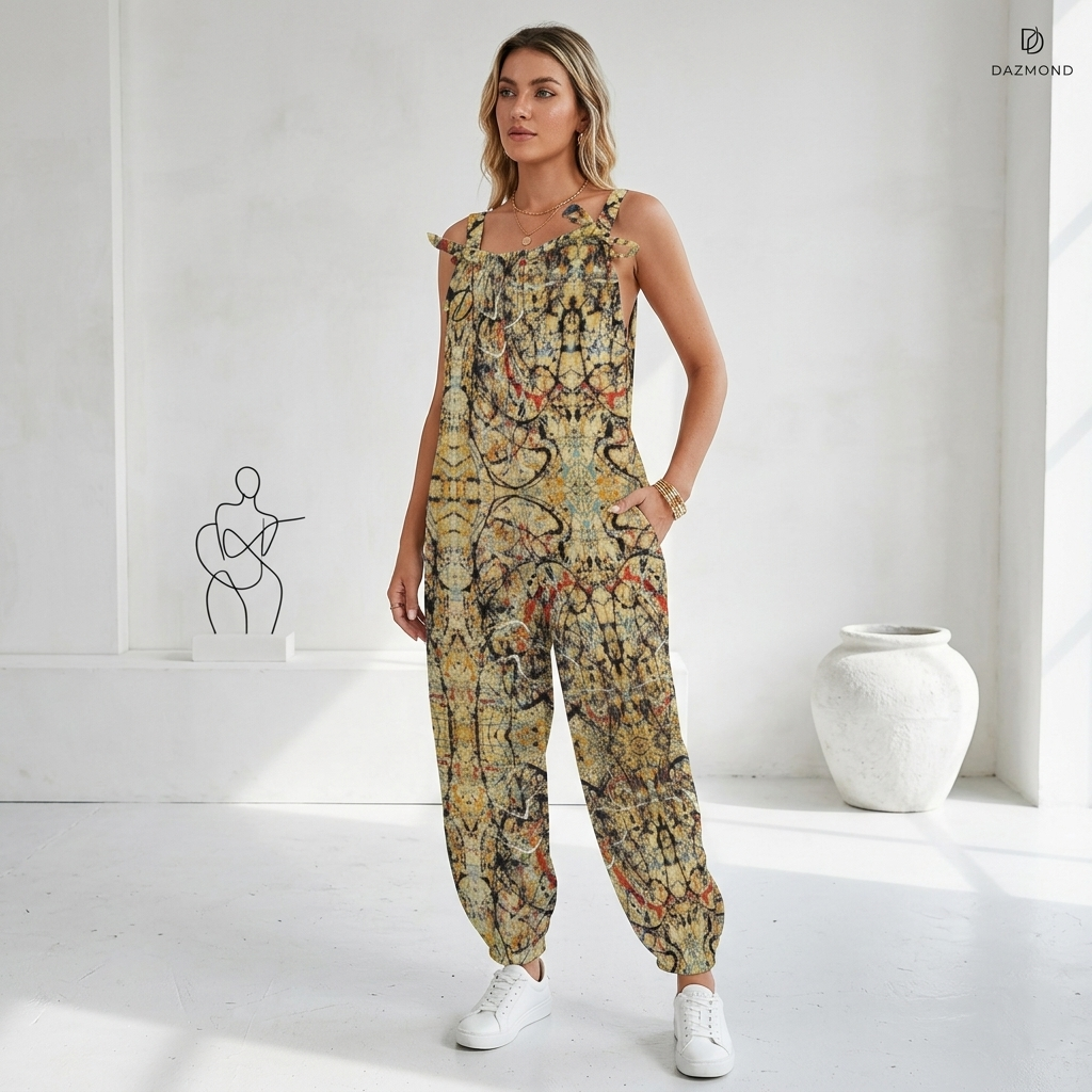 The Dazmond Abstract Canvas Jumpsuit