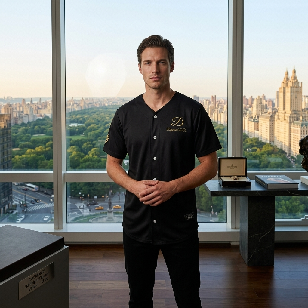 DAZMOND® "Midnight Classic" Short Sleeve Baseball Jersey